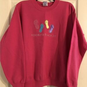 VINTAGE 1990s Rehoboth Beach, DE Sweatshirt Women's Medium Pink Gilden